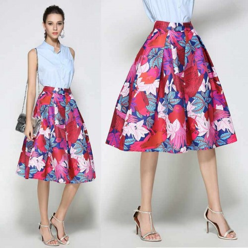 Floral Umbrella Skirt (FSAT66) (Size M,L)